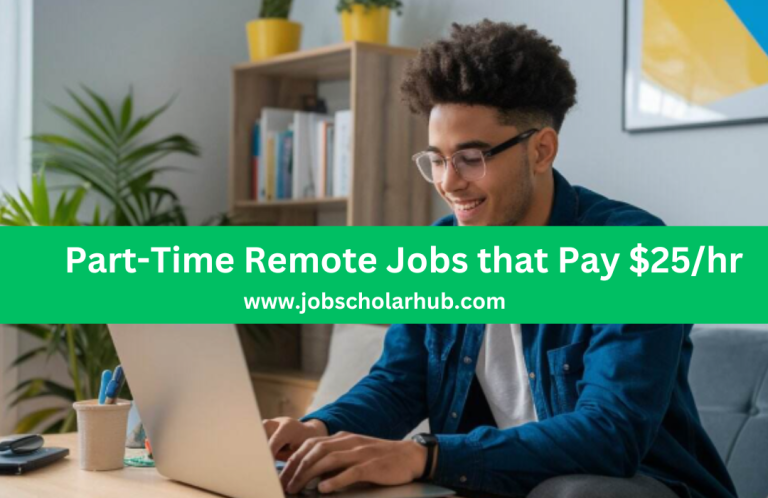 Part-Time Remote Jobs that Pay $25/hr